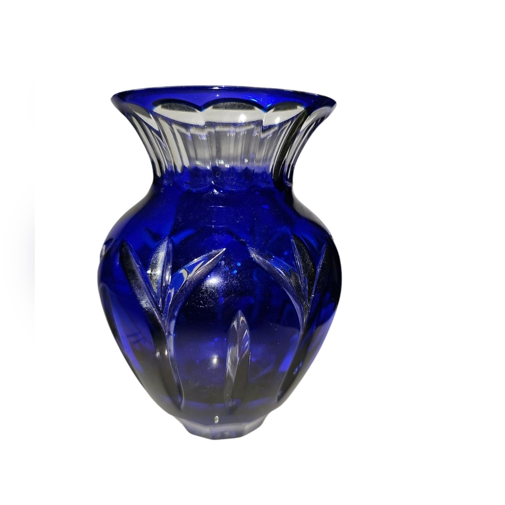 Elegant Blue Glass Vase